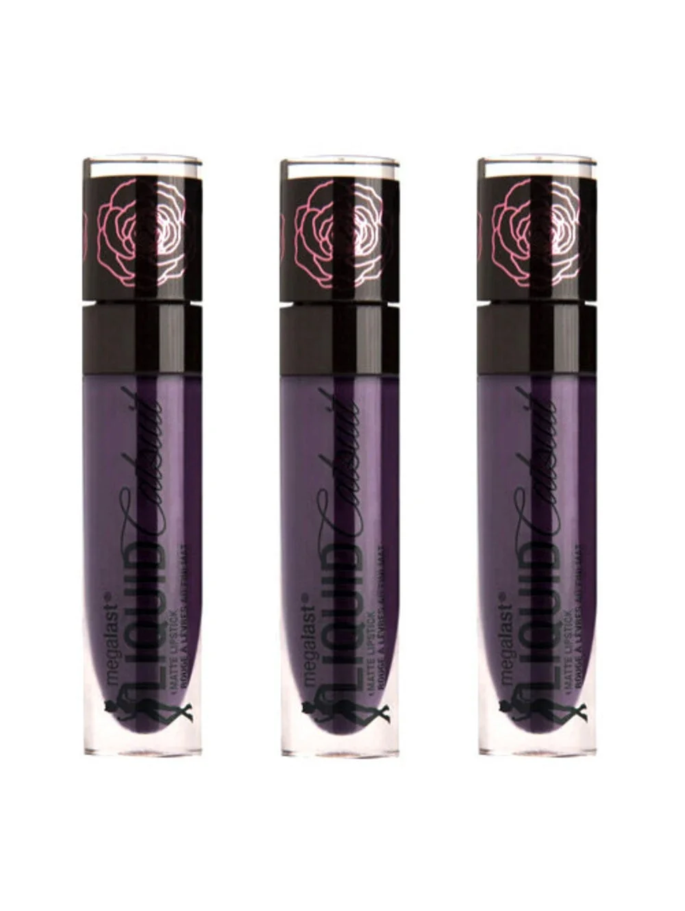 3-Pack NEW Wet n Wild Rebel Rose MegaLast Liquid Catsuit Lipstick Deviant Damsel